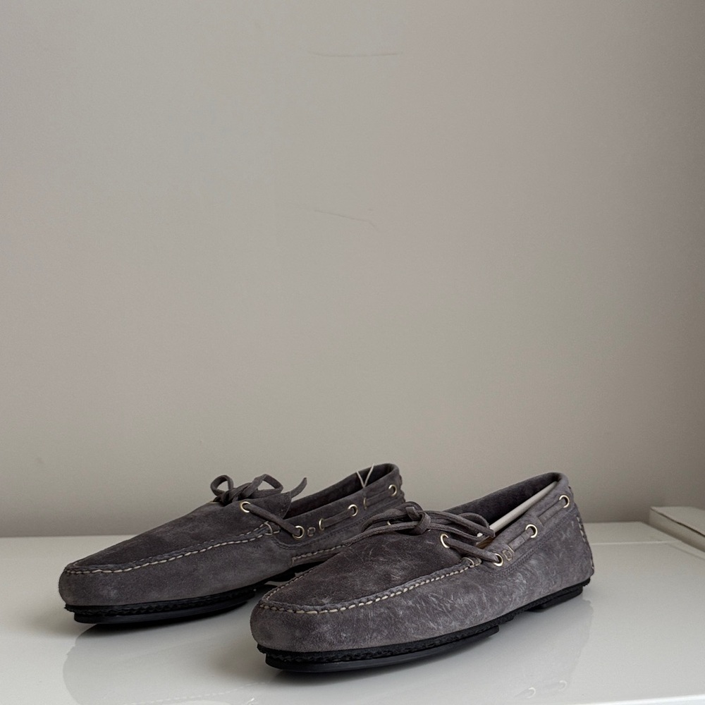 Elegant Charcoal Men's Slip-On Loafers